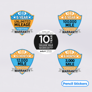 Warranty Pencil Sticker