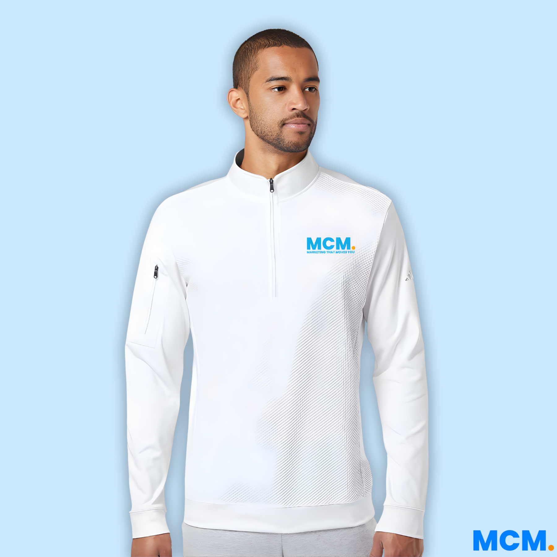 MCM Men's Textured Quarter-Zip Pullover