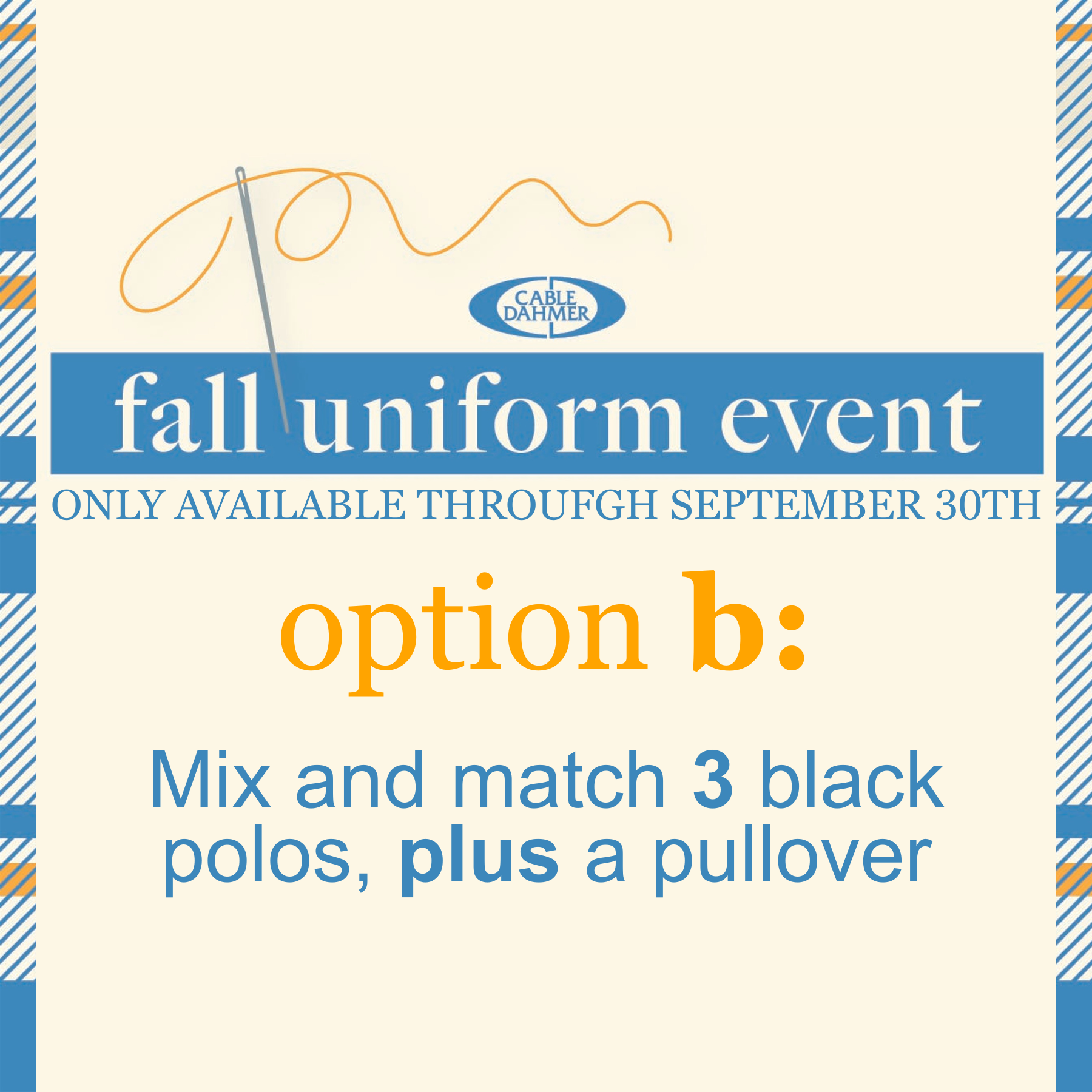 Fall Uniform Order - Option B